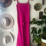 Wilfred Aritzia FREE Vital Pink Divinity Kick Flare Jumpsuit Women's SIZE SMALL Photo 2