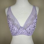 Victoria's Secret  Bra 34DD Purple Body By Victoria Unlined Demi Semi-Sheer Floral Photo 1