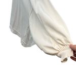 Free People  Trish Sweatshirt Cotton Cropped Balloon Sleeve White Size‎ Medium Photo 8