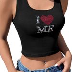 NWT: Bling Tank Top (S) Black Photo 1