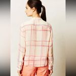 Anthropologie Holding Horses Pink Pocket Blushed Plaid Buttondown Shirt Size L Photo 1