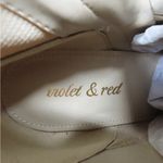 Violet & Red Loaded Knit Cuff Bootie Tan NWT Side Zip 2.5” Heel Size 8 Photo 4