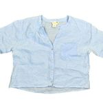 C&C California  100% Linen Blue Button Down Shirt Casual Lightweight Size Large Photo 0