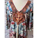 One World Blouse Tunic Top Shirt XL Extra Large Embellished Sequins Boho Fairy Photo 4