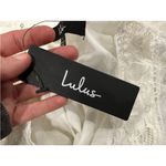 Lulus  Properly Chic White Sleeveless Lace Tiered Mini Dress Large L Photo 6