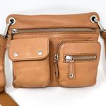 Fossil Sutton Pebbled Leather Cross Body Tan Brown Photo 0