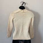 Tommy Hilfiger Hilfiger Angora Rabbit Wool Cream Turtleneck Knit Crochet Sweater Sz XS Photo 5