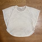 Arizona Jeans  Co Cream Open Weave Crochet
Flowy Top poncho Blouse Size XL Photo 2