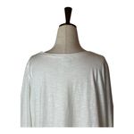 Sundance  Shirt Women Large White Cotton Mixed Print Knit Long Sleeve Tee Boho‎ Photo 4