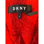 DKNY  Red Bouclé Frayed Edge Jacket Women's‎ Size 6 Photo 3