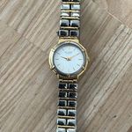 Bulova  Ladies Watch Two-Tone Bracelet Case Sparkling Silver Dial Gold-Tone Hands Photo 4