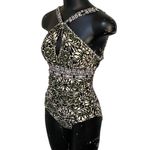 Ellen Tracy NEW Tropical Floral Keyhole One-Piece Bathing Suit Size 8 Photo 2
