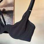 SKIMS ‎ Cotton Logo Underwire Demi Bra - Color Soot - Size 32B NWT Photo 2