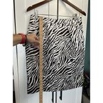 Attention  Women's Pencil Skirt Size 10‎ White Brown Zebra Animal Print Photo 1