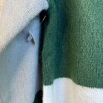 Large Unbranded Turtleneck Long Sleeve White Gray Dark Green Sweater Photo 5