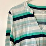 Charming Charlie Long Sleeve Multi-Striped Shirt, Size M Photo 6