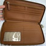 Michael Kors Navy Brown Zip Around Wallet Photo 6