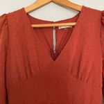 Altar'd State Altar’d State Terracotta Swiss Dot Long Sleeve V Neck Dress Size Small Photo 3