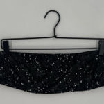Black Sequin Bandeau Crop Top Size XS Photo 0