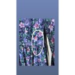 Laura Ashley Vintage Floral Corduroy Midi Dress Size 10 Fits Small Photo 9