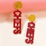 Boutique Go Chiefs! Acrylic earrings Photo 5