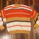 easel Orange Multi Striped Sweater over sized Photo 1
