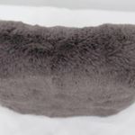 O Bag Italy Eva Compound Handbag Rubber Faux Fur Flap Magnetic Closure Grey Obag Gray Photo 1