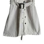 Area Stars White Denim Sleeveless Belted Button Front Shirt Dress Size Small Photo 6