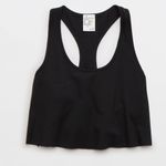 Aerie  Offline OTT Crop Tank Top Black Medium Photo 2