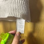 SheIn Striped Sweater Knit Top White and Brown Short Sleeve Cute Casual‎ Pullover Photo 2