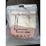 LOULU Brand Bucket Bag Purse 12 x 10 x 4 LARGE Bag, Beige Brown Canvas Faux Photo 1