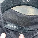 Black Ribbed Mock Neck Long Sleeve Crop Top Minimalist Basic Casual C23 Size undefined Photo 4