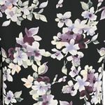 White House | Black Market Shirt Womens Small Black Purple Floral Off Shoulder Photo 4