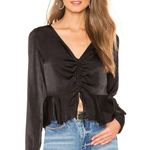 L'Academie Black Silk Blouse Photo 0