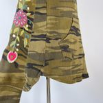 Johnny Was NWOT  Axton Thermal Hoodie Camo Embroidered Floral Sweatshirt Sz S Photo 4