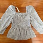 Blush BJ BNWT  Lavender Floral Ruffle Top Photo 0