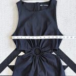 ZARA Cutout Linen Blend Mini Dress in Black XS Photo 6