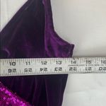 Capsulle size small Purple Sequin velour mini Dress party night boutique Photo 5
