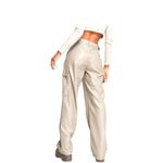 ASOS Faux Leather Cargo Trousers Muted Mushroom Size 2 Photo 2