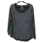 Seven7  Black Stud Striped Shirt 1X Photo 0