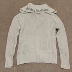 Harley Davidson Women’s Zip Up Sweater Size Medium Y2K Chunky Knit Pullover Photo 7