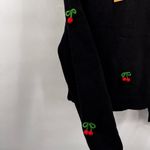 Teddy Fresh  Cherry on Top Beaded Cardigan Sweater Top Black Red 3X Cherries Photo 10