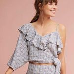 Anthropologie NWT Maeve  Pineapple Print Asymmetrical Crop Top - Size XS Photo 0