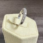 14K White Gold Diamond Band Promise Engagement Ring Silver Photo 1