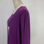 st. john's bay St. John’s Bay Long Sleeve Purple Essential Crew Neck Tee Top Size 2X Photo 5