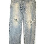Dear John Jeans Womens 26 Blue Distressed Straight Leg Classic Everyday Denim Photo 0