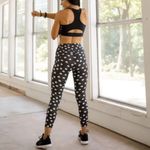 Outdoor Voices  | Polka Dot Ankle Athletic Leggings in Black, Size Small Photo 1