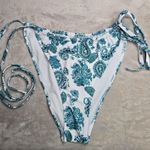 White Blue Paisley Floral Print String Tie Bikini Swimsuit Swimwear 2XL Size 2X Photo 0