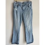 American Eagle American‎ Eagle Jeans Women's 12 90s Low Rise Skinny Kick Stretch Denim Raw Hem Photo 4