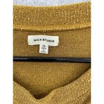 Max Studio Women's Round Neck Blouse Size XS Scrunch Sleeve Burnt Orange Photo 5